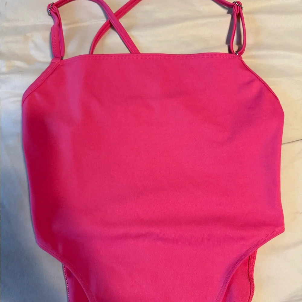 ALO Yoga Hot Pink One-Piece Swimsuit - Picture 6 of 7